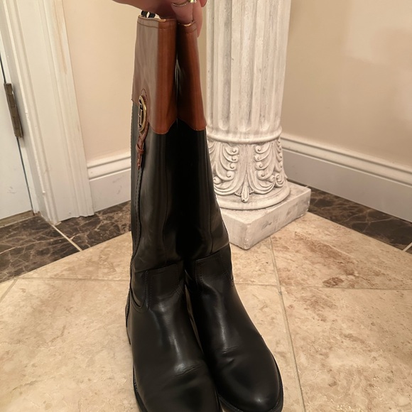 Tommy Hilfiger Black and Brown Women's Boots - Picture 4 of 7